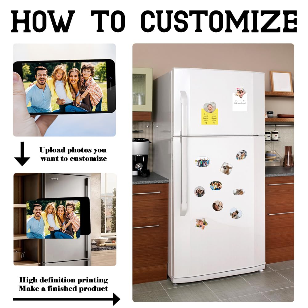 Aimant Photo Personnalisable Pour Frigo - Cristal Carré, Ajoutez Votre Image