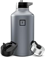 Vista 102 de IRON °FLASK Frasco de hidratación para acampar y senderismo con pajilla, botella de agua deportiva de acero inoxidable con aislamiento de boca