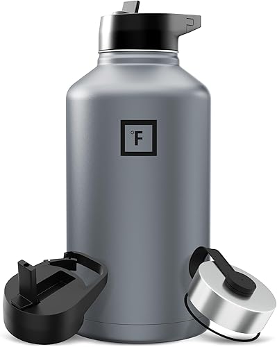 Miniatura 98 de IRON °FLASK Frasco de hidratación para acampar y senderismo con boquilla, botella de agua deportiva de acero inoxidable aislada de boca ancha, Aurora