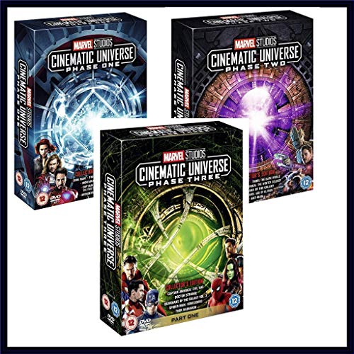 Marvel Cinematic Universe - Phase One, Two and Three - Marvel 17 Movies Blu Ray Set