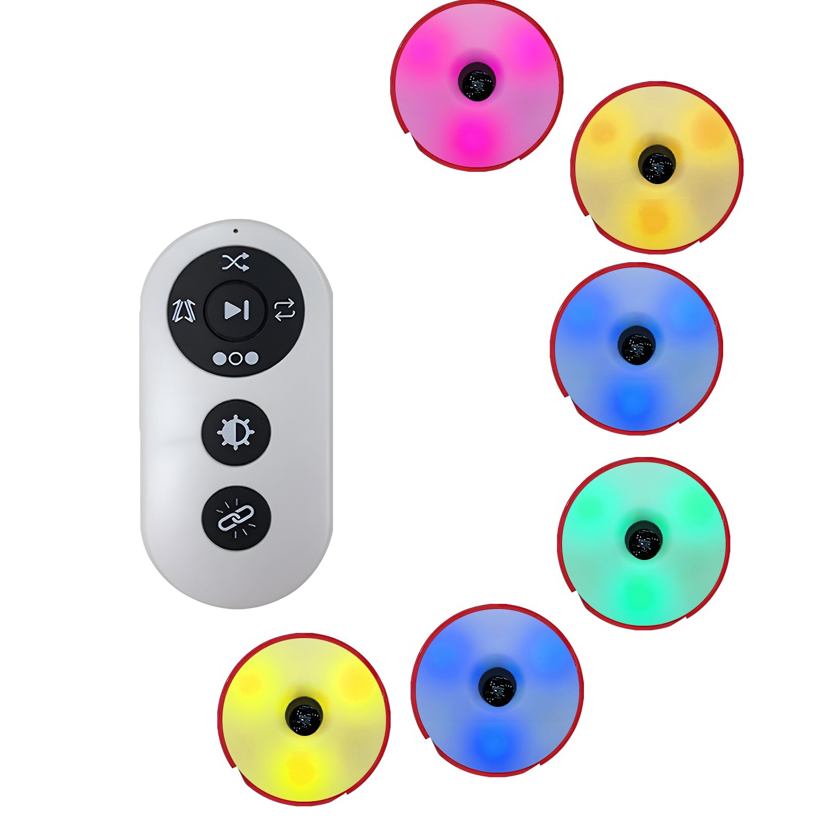 Luci di Allenamento di Reazione 4 Colori Set Lampade Allenamento Agile 4 Modalità Controllo Remoto Ricarica USB