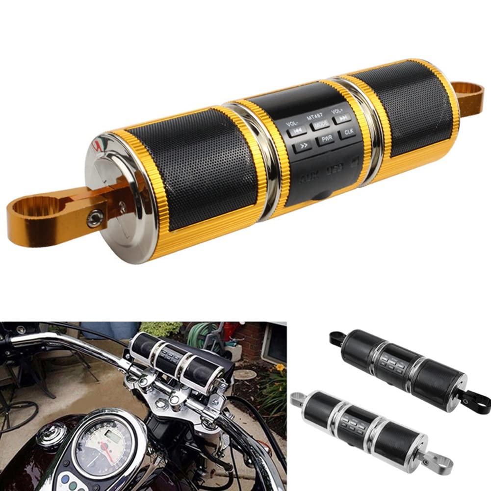 coche moto Bluetooth MP3 Audio Retrofit audio impermeable altavoz multifunción con pantalla doble altavoces