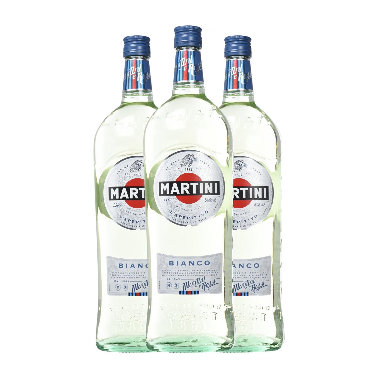 Vermut Martini Bianco Botella Magnum 1,5 L (Caja de 3 Botella Magnum de 1,5 L)