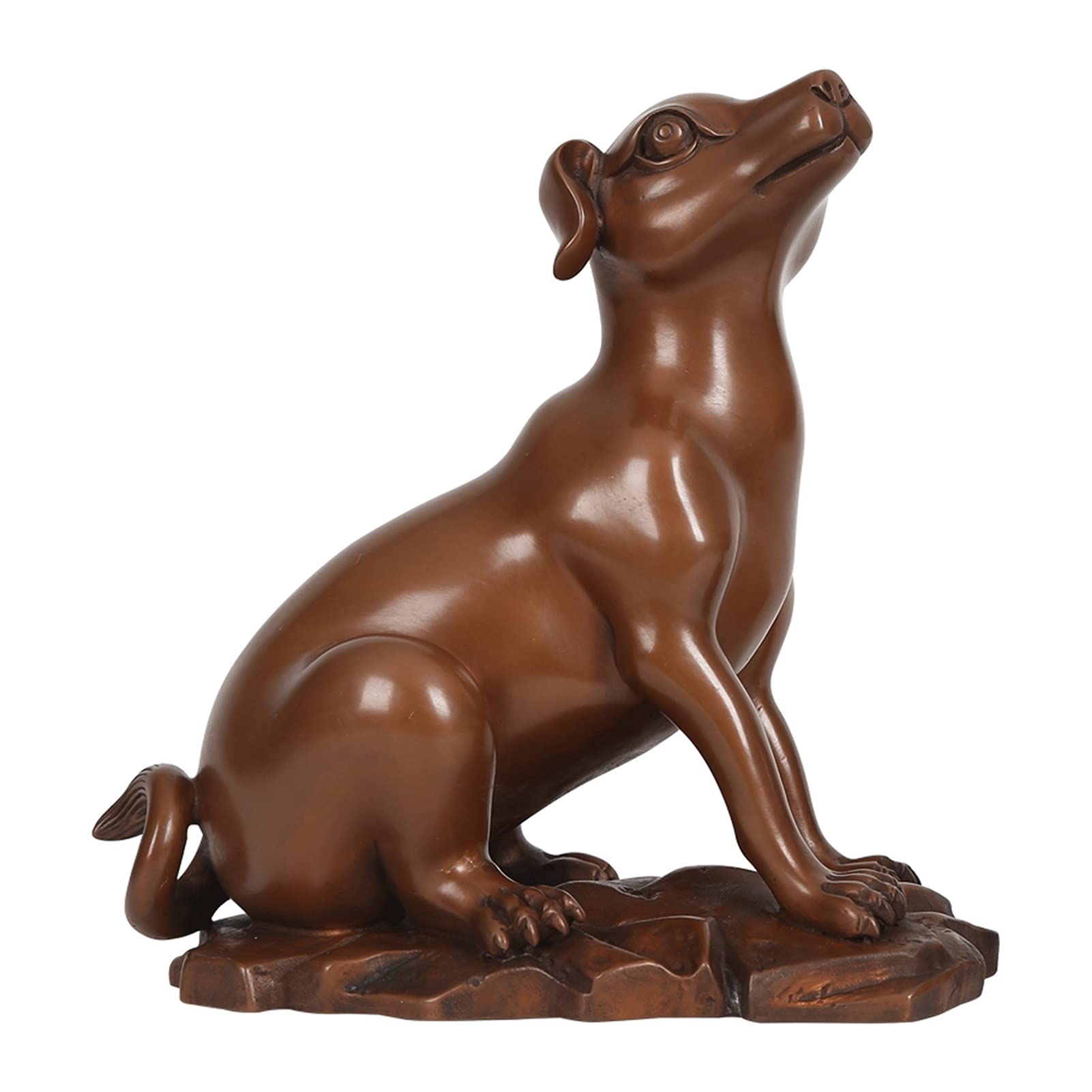 YNIYUJKL Feng Shui Buddha Statue Red Copper Zodiac Dog Statue Hand-Carved Crafts Animal Decor Feng Shui Gift Desktop Decoration Perfect For Attracting Wealth Desktop Decoration Ornamen,size_name-S