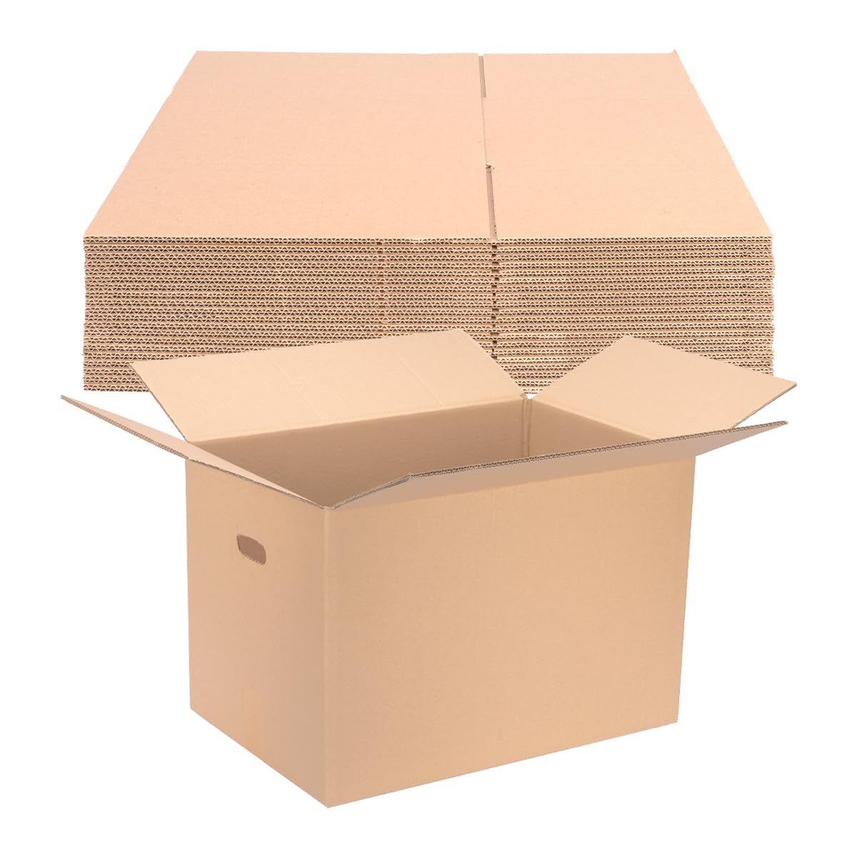 verpacking KK 107G Lot de 5 cartons pliants marron 600 x 400 x 400 mm double cannelure avec trous de préhension | DHL 5 kg | DPD XL | GLS XL | H L | Grands cartons stables | Hauteur variable Ã 200 et