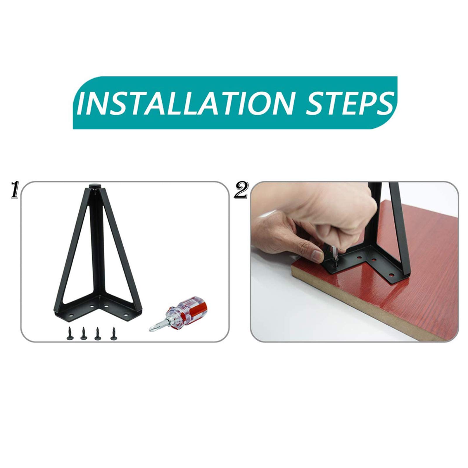 Gambe mobili di ricambio da 6"/15 cm,piedini triangolari per divani,piedini per mobili,gambe per tavoli in ferro fai-da-te,piedini per mobili,per sedie,gambe per mobili,gambe in metallo per divano,gam