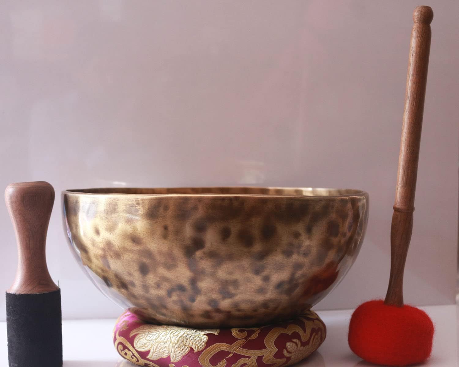 Cuenco Tibetano de 12 pulgadas hecho a mano de siete metales