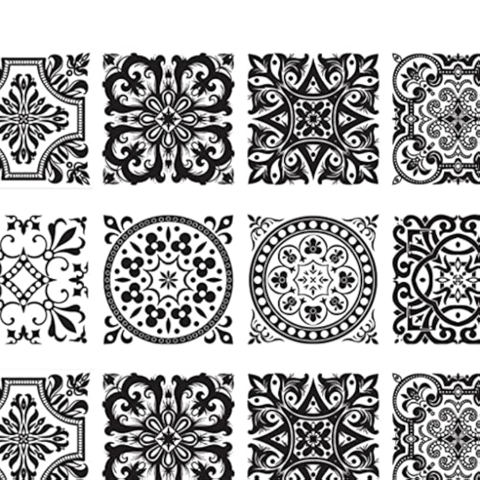 20 Pieces Mosaic Wall Tiles Stickers for Kitchen Bathroom