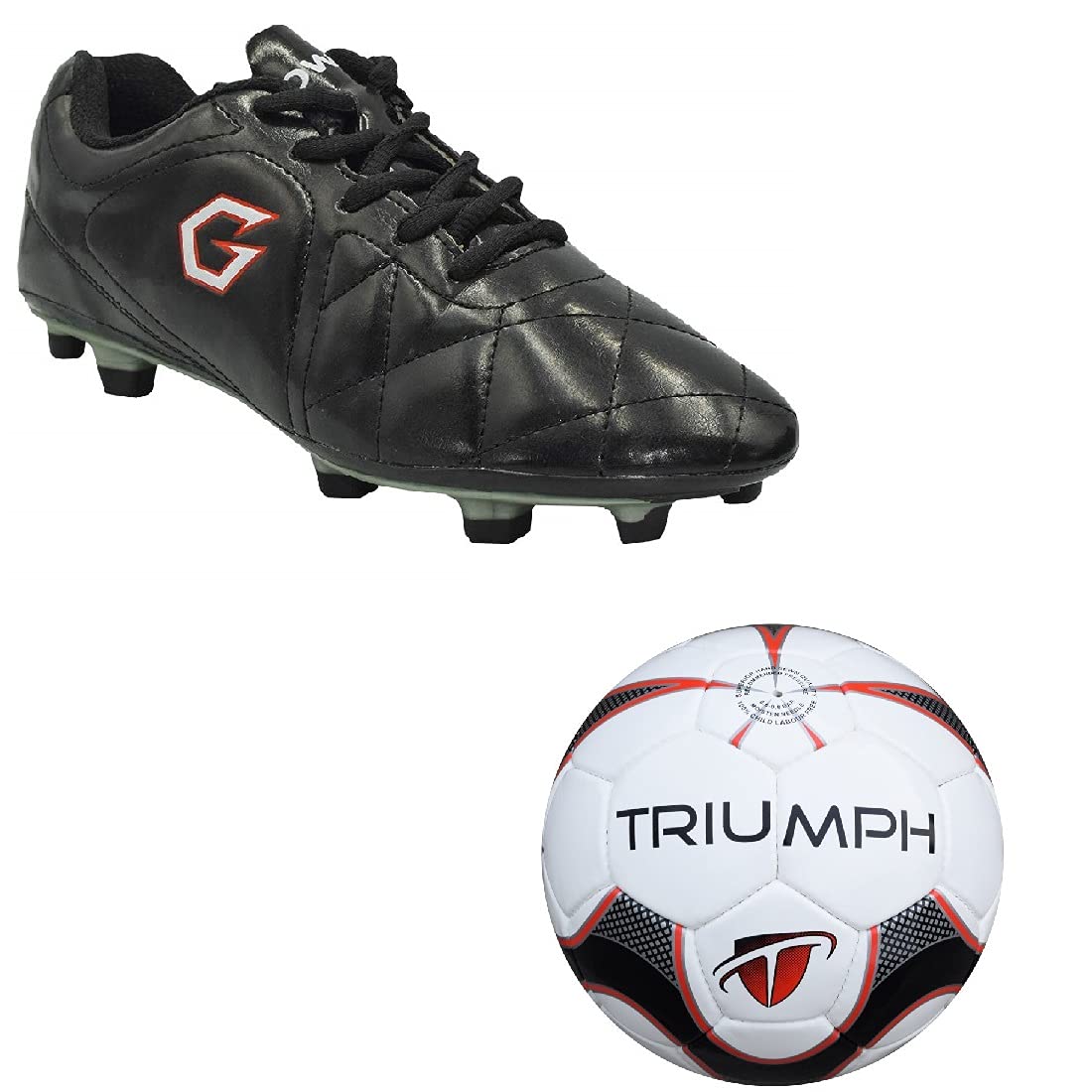 Football Pu M-90 with Gowin Football Shoe Mercury Black Size-2-image-28