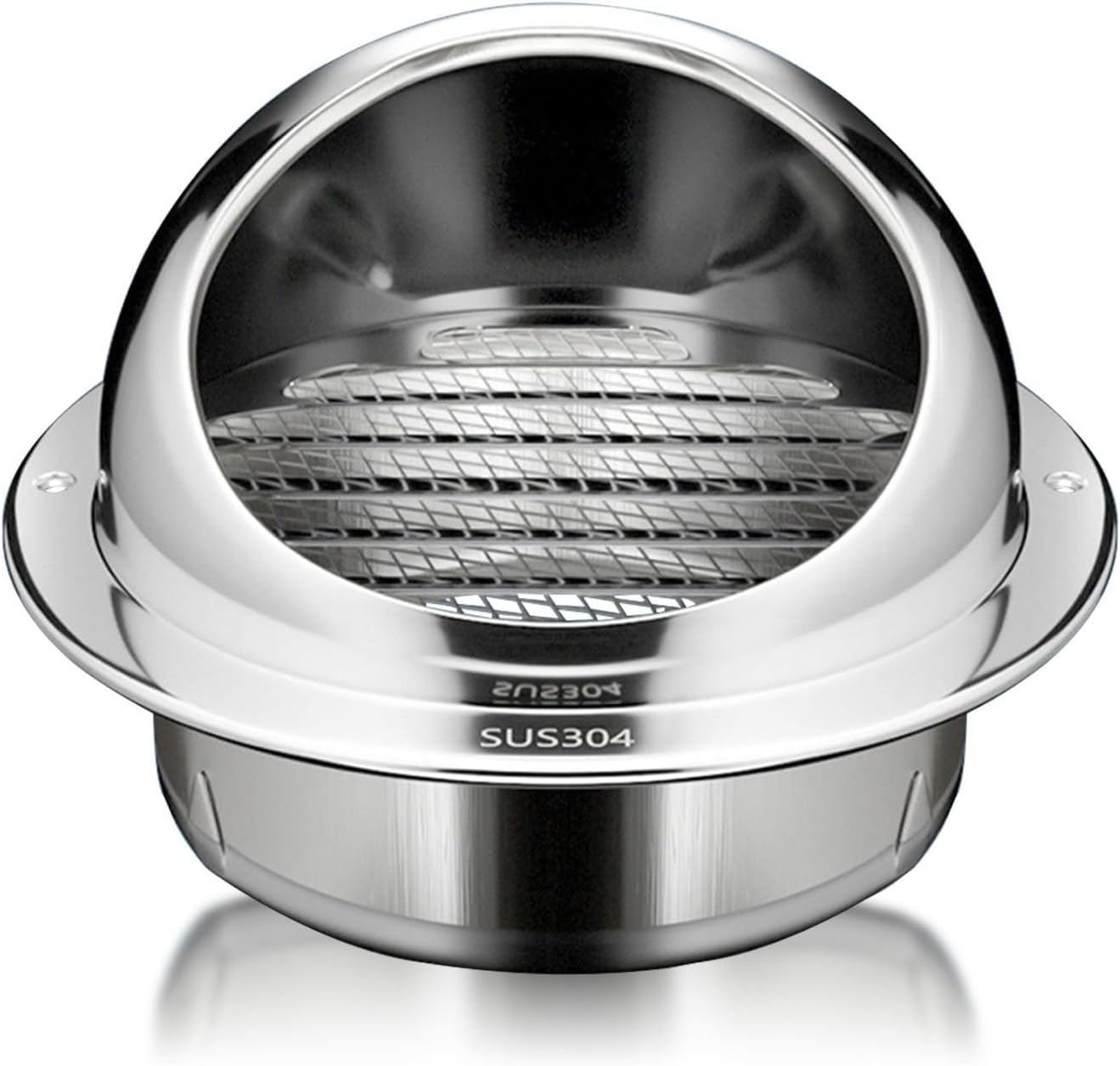 Soffit Vents Hat, Exhaust Vent Cover Outdoor, Dryer Vent Cap, Outdoor Use, Stainless Steel, with Screen (4, 5, 6, 7, 8) Inches Suitable for Warehouses, Homes, and Bathrooms, Silver(180mm(7in)2 Pack)