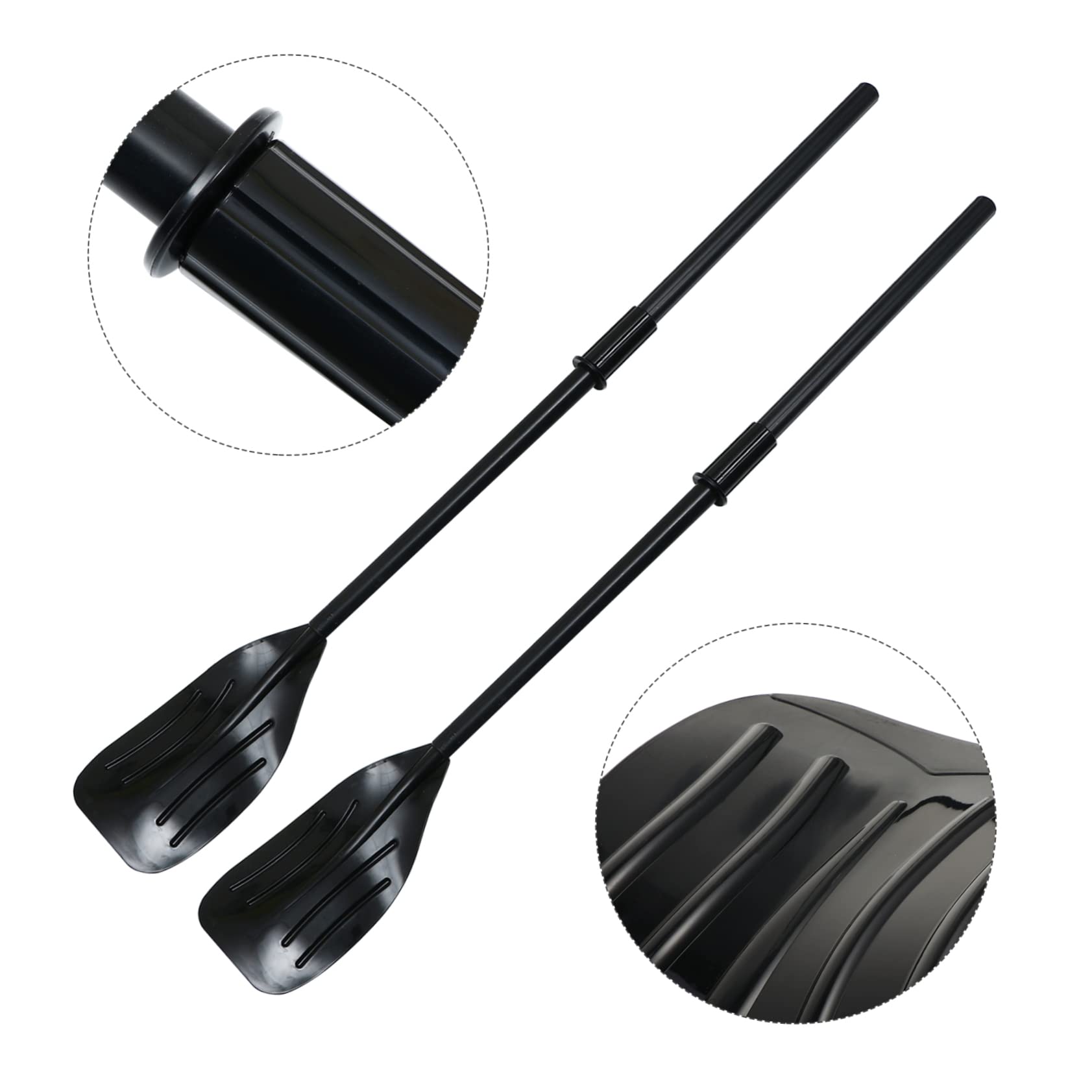 OSOLADY 2Pcs Detachable Kayak Paddle Portable PVC Plastic Boat Oars for Kayak Canoe Boat Durable and Easy to Replace for Water Activities