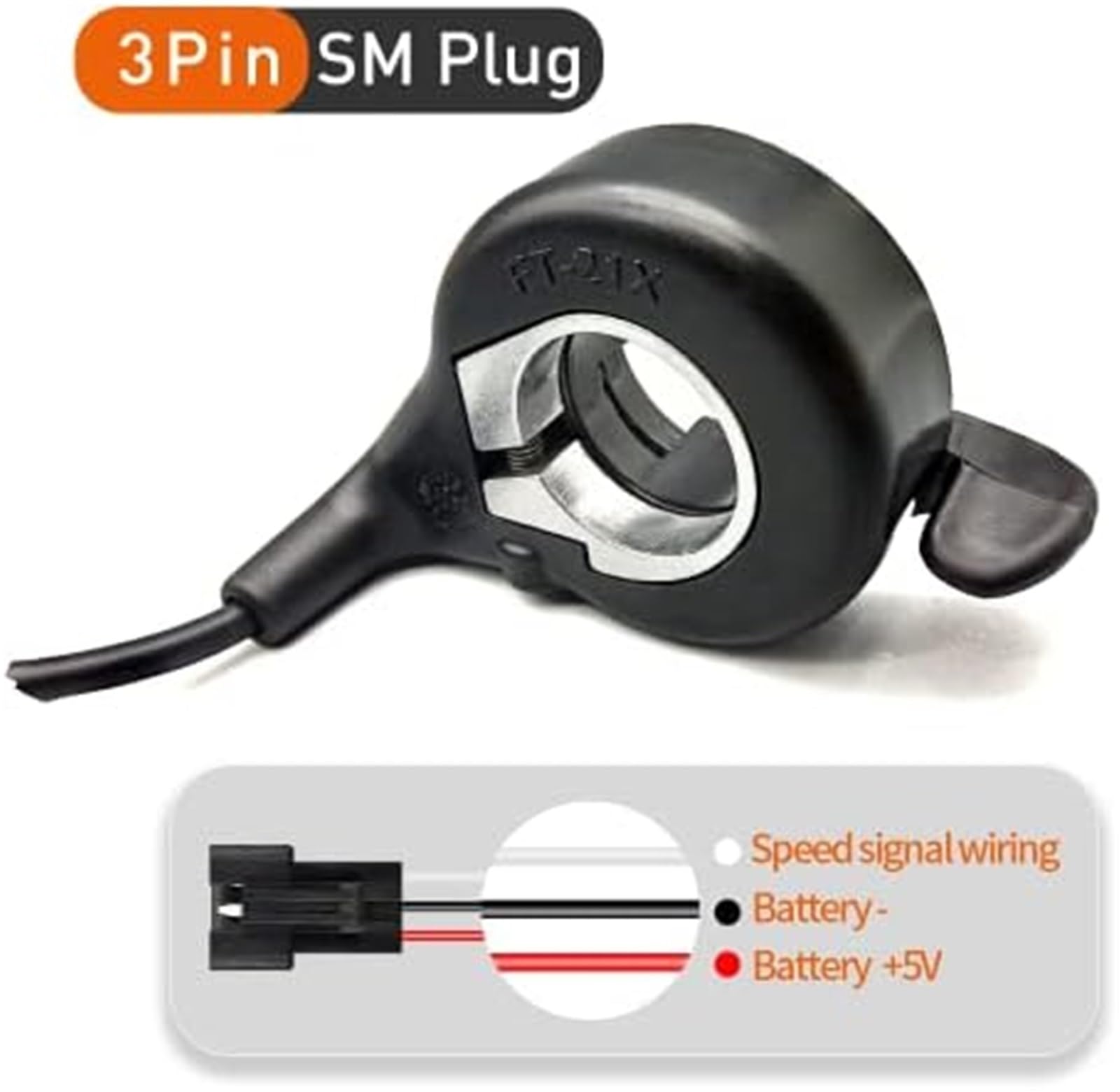 Acceleratore a pollice for bicicletta elettrica, acceleratore a dito FT-21X, 12-72 V universale, controllo della velocità, for Ebike Pocket, per, accessori for scooter, Acceleratore a pollice