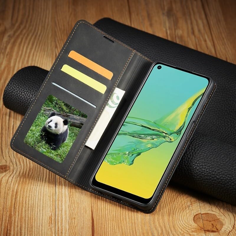 Étui portefeuille compatible Samsung Galaxy S23 clapet cuir marron - 2