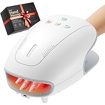 Estefanlo Hand Massager with Heat and Compression, Cordless Hand Massager for Arthritis Pain Relief, 3 Modes Air Compression Finger Massage Device, 2 Heat Levels, Washable Silicone Liner