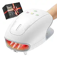 Estefanlo Hand Massager with Heat and Compression, Cordless Hand Massager for Arthritis Pain Relief, 3 Modes Air Compression Finger Massage Device, 2 Heat Levels, Washable Silicone Liner