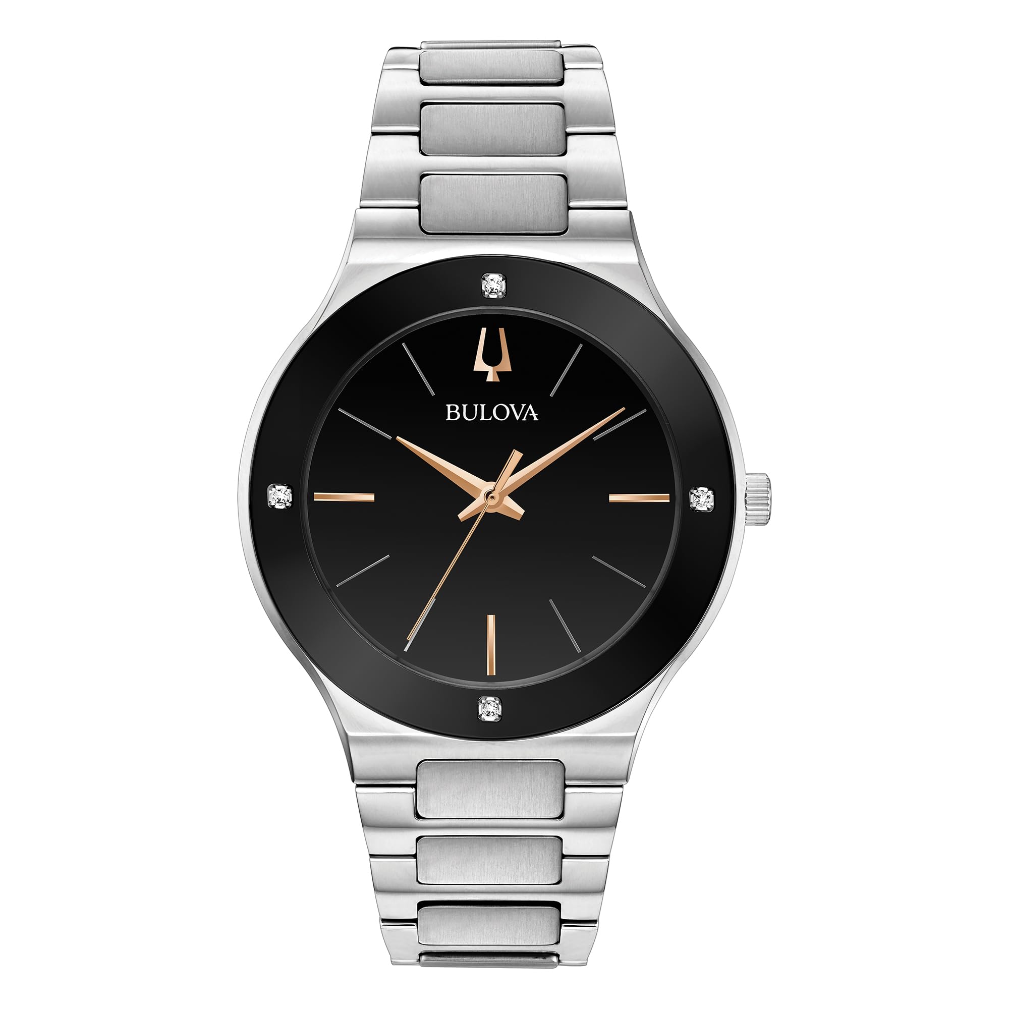 Bulova Mens Analogue Quartz Watch with Stainless Steel Strap 96E117