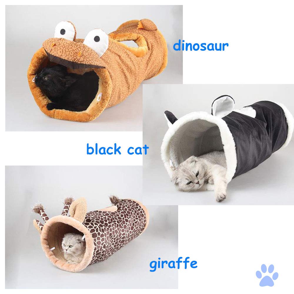 Oncpcare - Tunnel pieghevole per gatti, a forma di animale, ideale per giocare al coperto