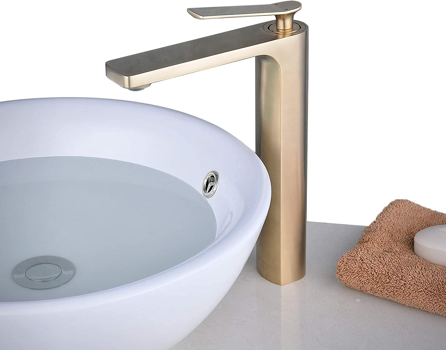 Buy Bathroom Basin Faucet Single Handle Lavatory Faucet Golden Brush Mixer Vessel Sink Faucet One Hole Beelee Bl6682bgh Online In Vietnam B07r6h15j9