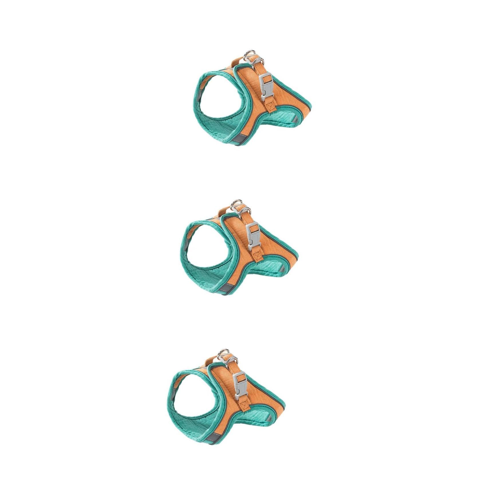 VANZACK 3ensembles Laisse Réfléchissante pour Chat avec Ajustable Confort Optimal pour Promenade Extérieure Design Élégant Et Matériaux De Qualité