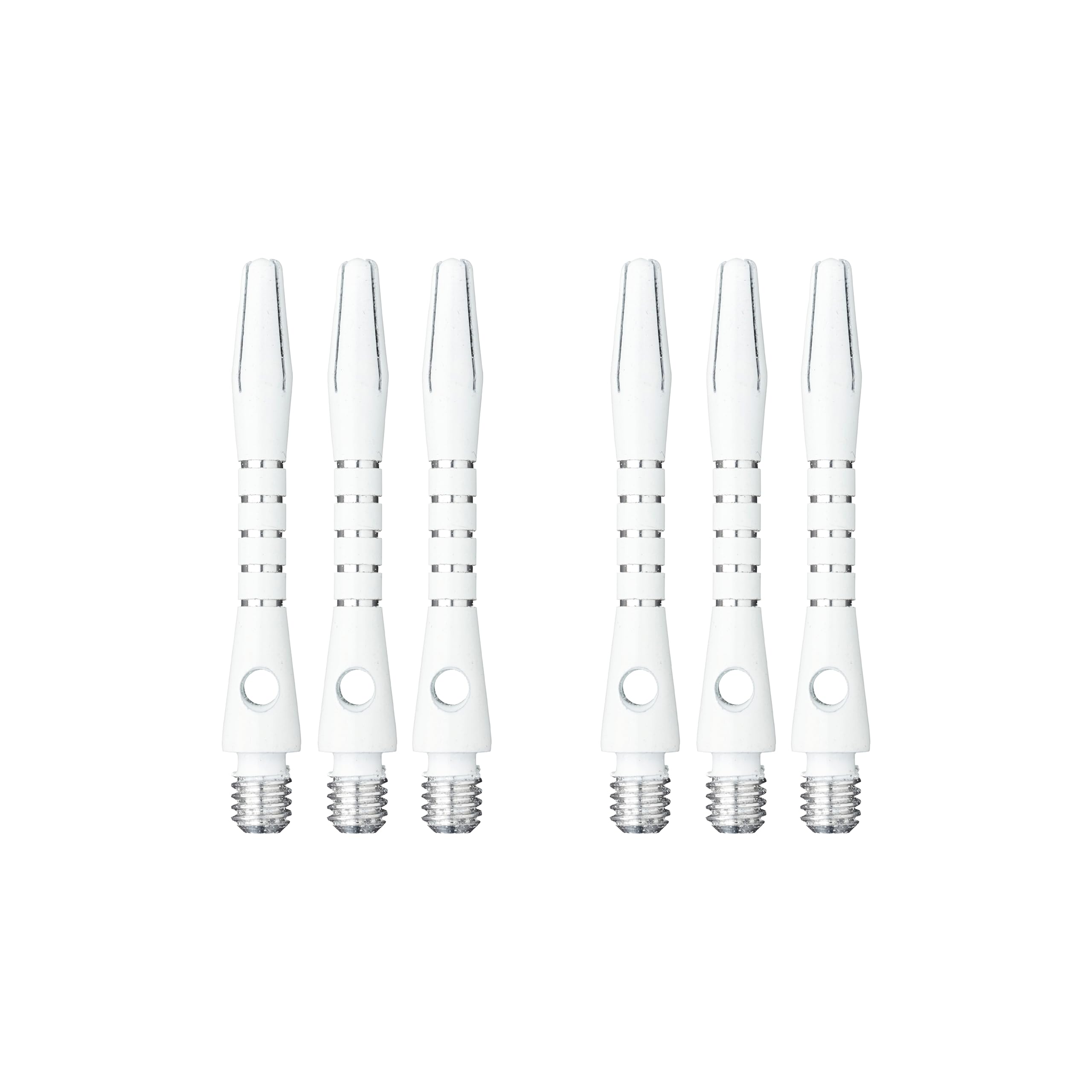 RED DRAGON DRX Coated Aluminium Short White Dart Stems (Shafts) - 2 sets per pack (6 Stems in total) — image 1