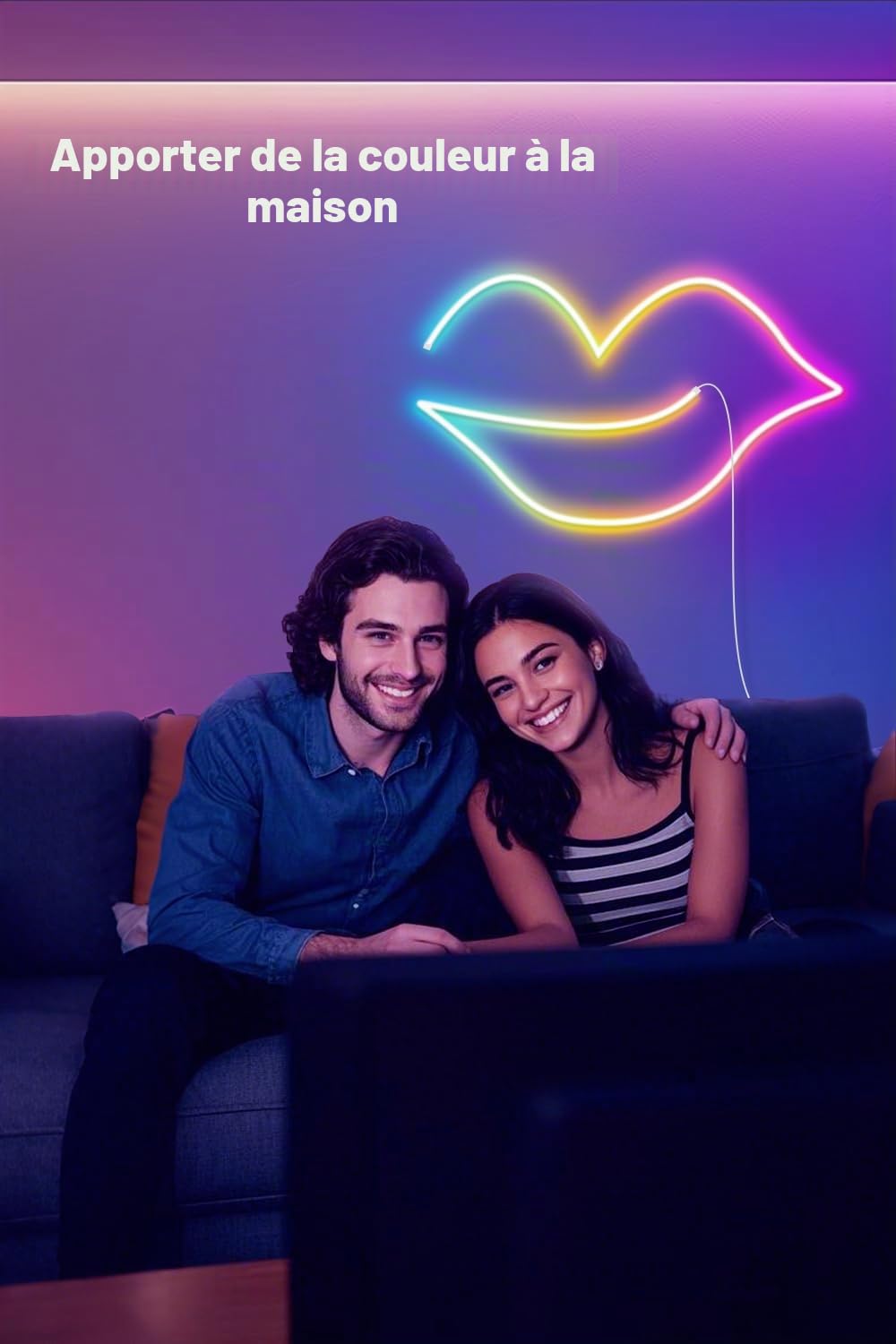 Nixtrve Bande LED néon RVB IC 3 m, avec contrôle par application, design DIY Shape, fonctionne avec Alexa, contrôle de segment, synchronisation de musique, LED néon pour salon, chambre à coucher