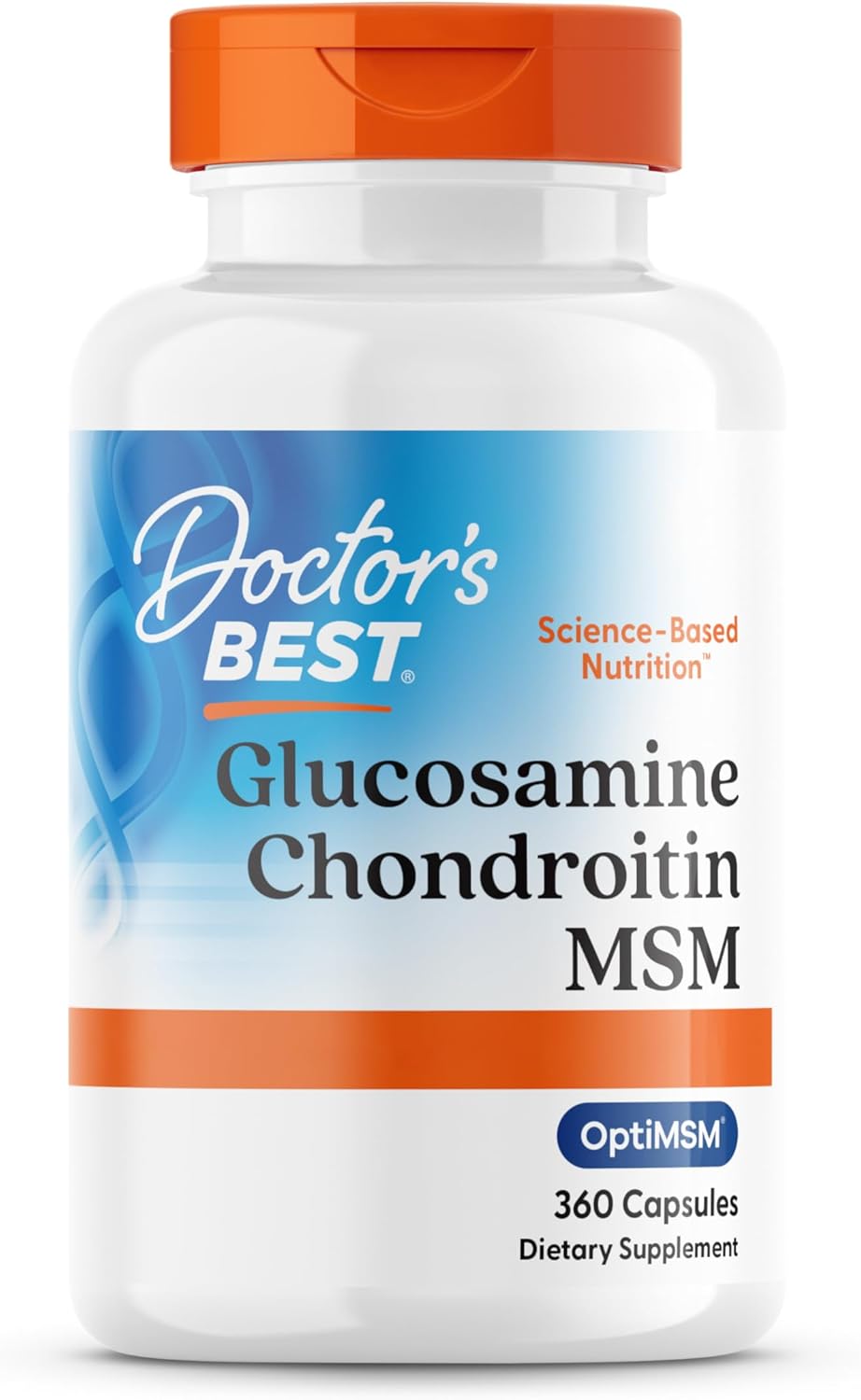 Doctor’s Best, Glucosamine-Chondroitin MSM, with OptiMSM, 360 Capsules, Lab Tested, Soy Free, Gluten Free, Non-GMO