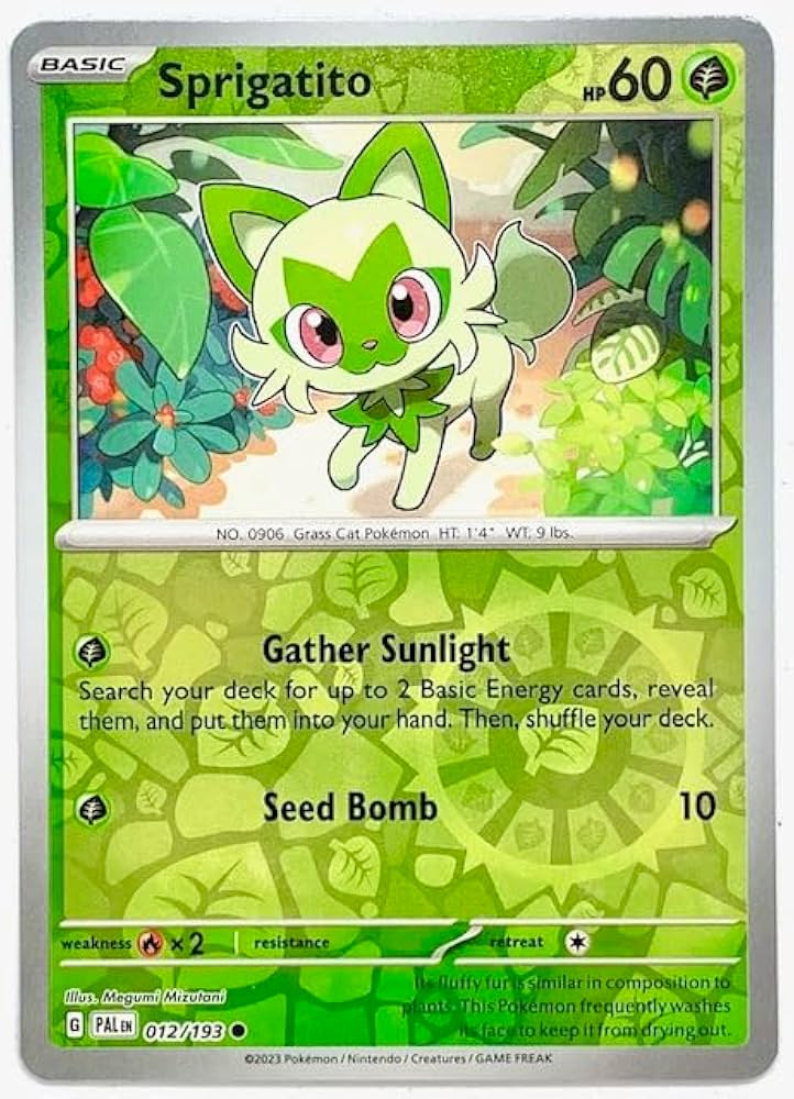 Amazon.co.jp: ポケモン - Sprigatito 012/193 - Paldea Evolved