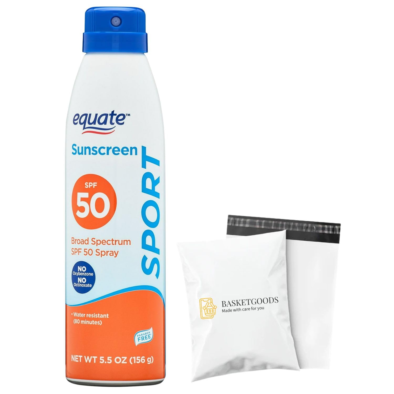 Equate Sunscreen SPF 50- Sport Broad Spectrum Spray pack of 1 Set By Basket Goods