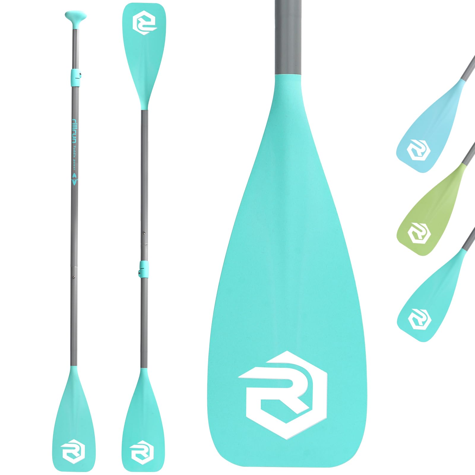 SUP Paddle - Paddle Board Paddle 4 Piece Stand Up Paddleboard Paddles Lightweight Floating Kayak Paddle - Light Blue - Lake Green - Light Green