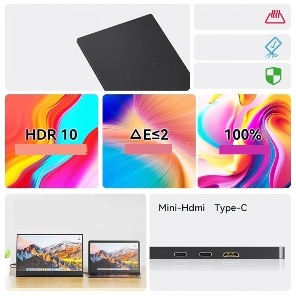 Monitor portatile touch da 15,6 pollici Full HD 1080p HDR10 con schermo esteso Monitor per Smart Working