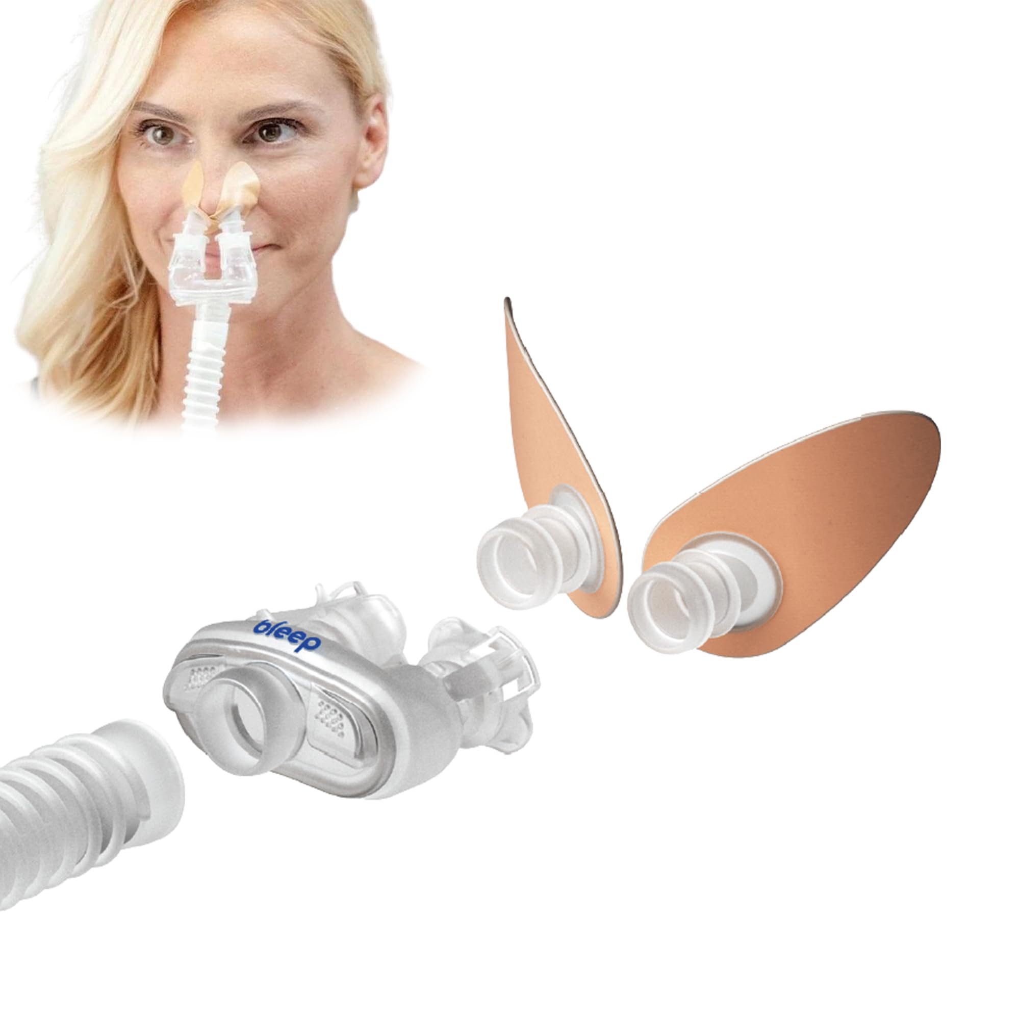 Bleep DreamWay CPAP Connector Kit | Innovative Mask-Free Sleep Apnea Solution | Comfortable, Lightweight Alternative to CPAP Equipment, Sleep Apnea Nose Mask, and CPAP Machines