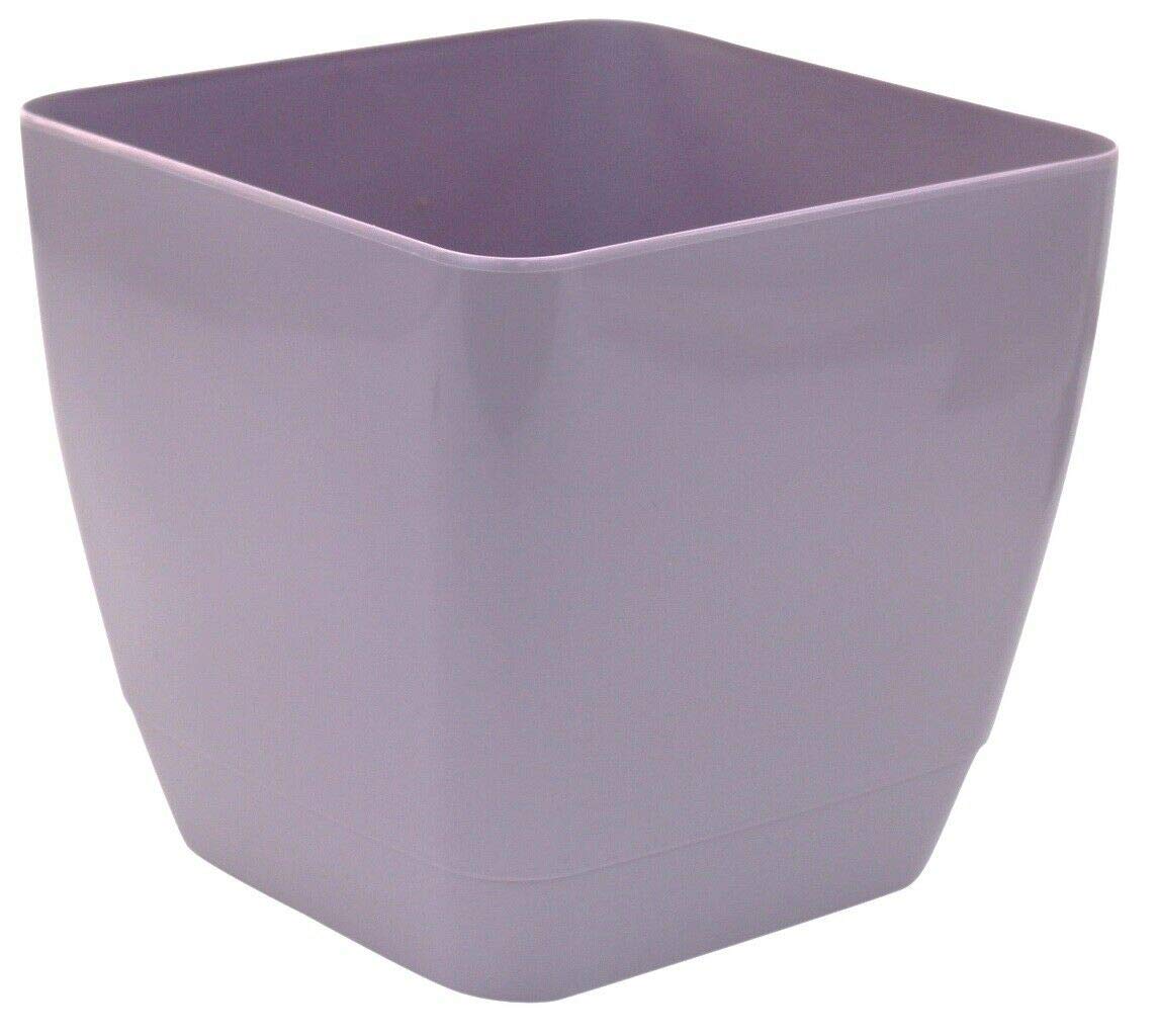 Rammento Purple Set Of 4 Indoor Square Plant Pots 16Cm Square Indoor Planters