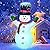 AJY 4FT Christmas Snowman Inflatable LED Lights Indoor Outdoor Yard Lawn Decoration Cute Fun Holiday Blow Up Party Display