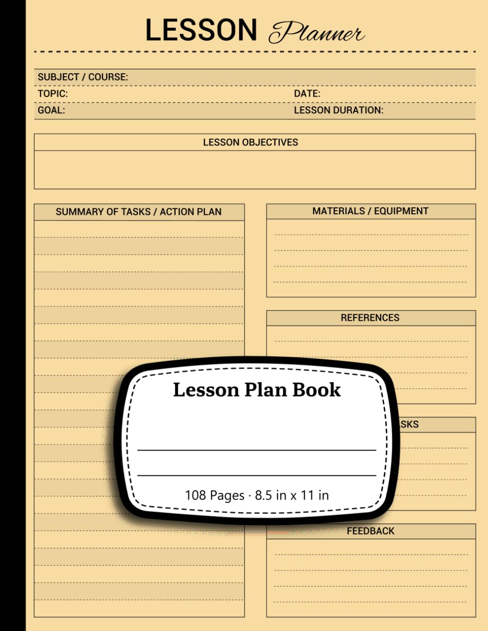 Lesson Plan Book: Undated Curriculum Planner for Teachers & Homeschool