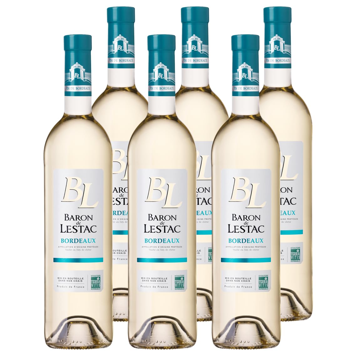 Baron de Lestac - Weißwein Trocken - AOP Bordeaux - Terra Vitis (6 x 0,75 l)