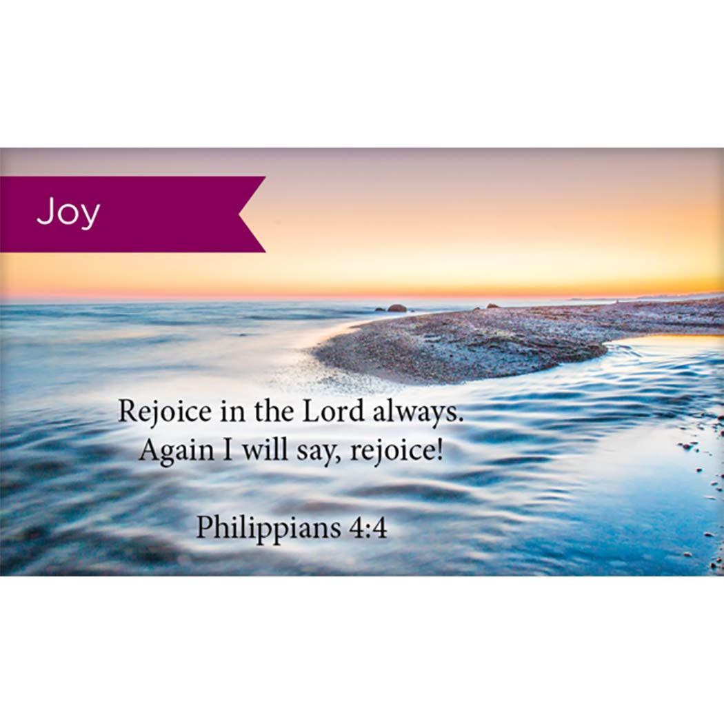 TREE OF LIFE REV. 22:14 Pass Along Pocket Scripture Cards, Rejoice, Philippians 4:4, Pack 25