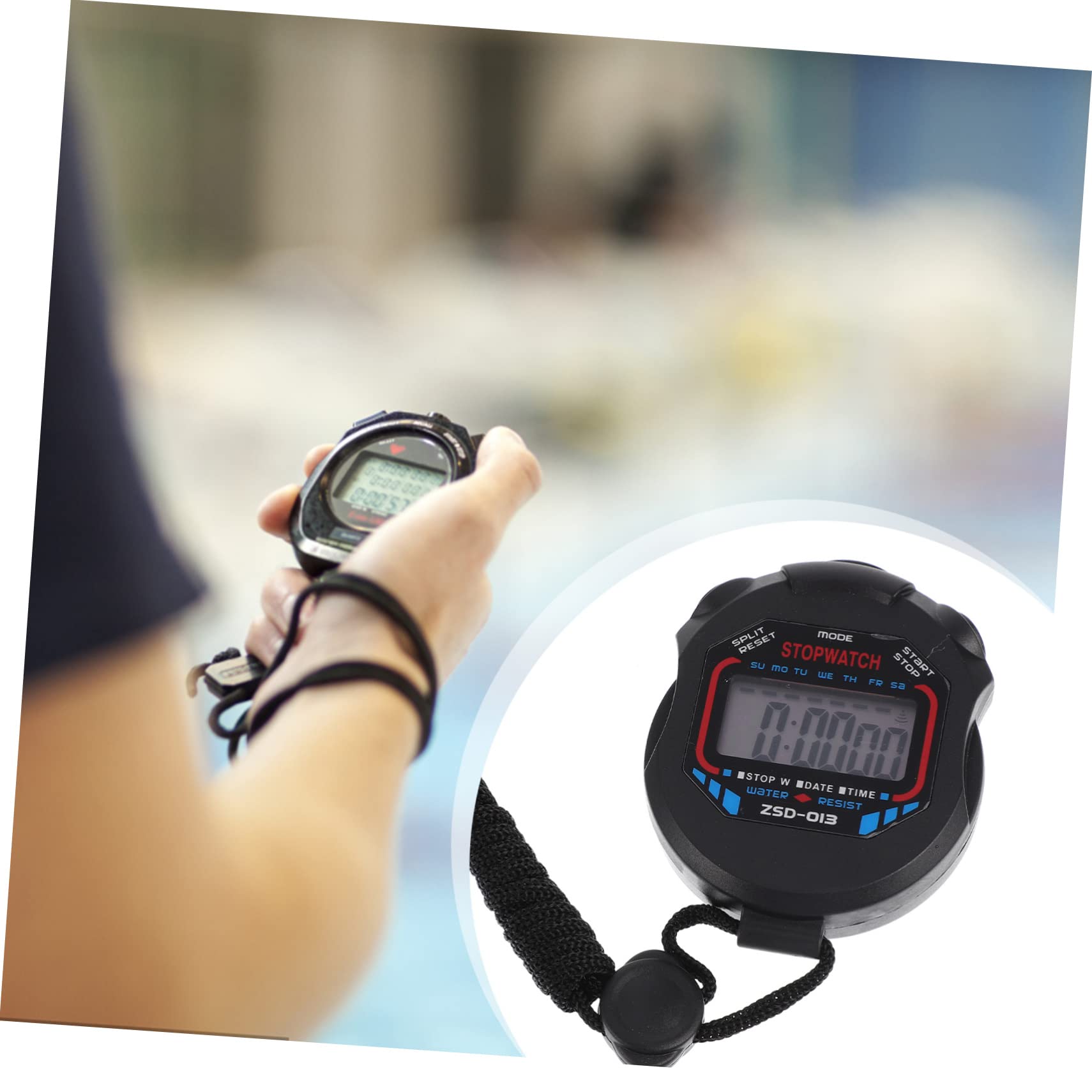 BESPORTBLE 12 Pièces chronomètre d'entraînement électronique Montre Rouge Calendrier minuteur chronomètre de Sport Montre chronomètre de Sable l'horloge Accessoires Réveil