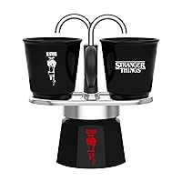 Bialetti Set Mini Express Stranger Things, 2 Bicchierini Termosensibili in ceramica inclusi