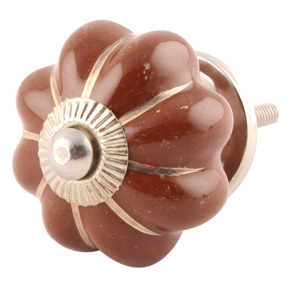 IndianShelf 8 Packs Brown Pumpkin Solid Ceramic Luxurious Drawer Knobs for Kitchen Cabinet Hardware Door Decorative Dresser Pulls Artworks (B07RZC2Z8Z) Amazon Price History, Amazon Price Tracker