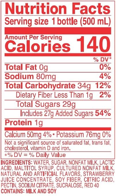 CALPICO Strawberry Smooth, Creamy & Refreshing Non-Carbonated Beverage, Sweet and Tangy, Japanese Lactic Acid Drink, 16.9 Fl oz (Pack of 6)