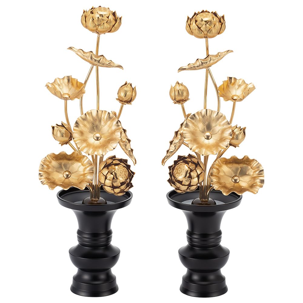 Amazon｜仏壇屋 滝田商店 常花 花立付 6寸(一対) 総高さ31cm 仏壇用の