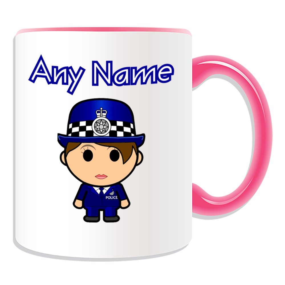 Tazza con scritta in lingua inglese Police Community Support Officer Maschil (tema carriera, opzioni di colore) – qualsiasi nomemessaggio sul tuo unico – cappello da poliziotto PCSO marrone