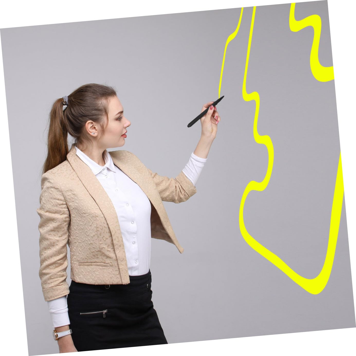 2 pezzi Penna Touch Screen per Lavagna Digitale Stilo Doppia Punta in Plastica Abs Leggera e Precisa per Macchina Didattica One Scrittura Scorrevole Senza Rumore Compatibile con