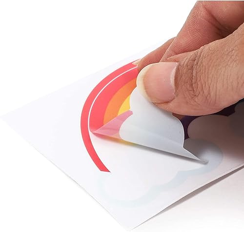 Miniatura 4 de Blue Panda Calcomanías de vinilo arcoíris – 3.5 x 2 pulgadas, paquete de 36 unidades, impermeables, calcomanías de arco iris para niños,