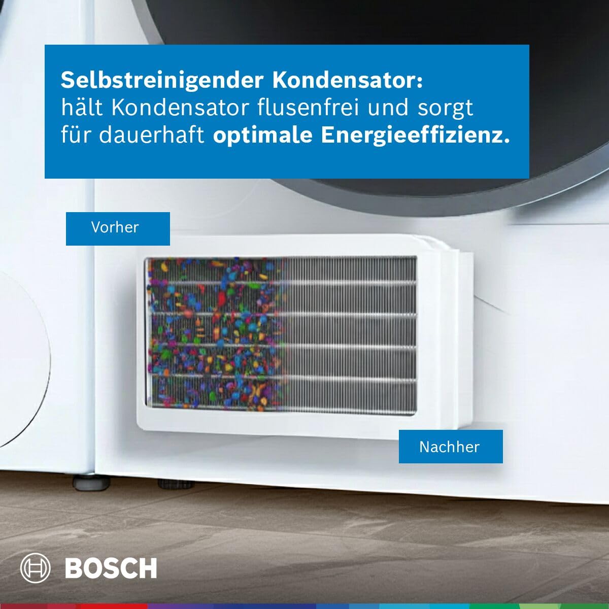 Bosch Serie 6 Wärmepumpentrockner 8 kg WQG235D00 Auto Dry Sensitive Drying-System