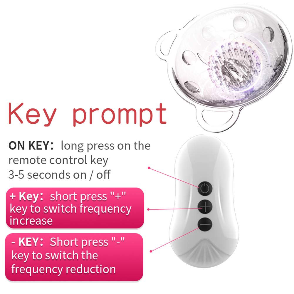 Sucker à TéTons Vibromasseur, Jouets Sexuels pour Stimuler Le Clitoris et Les Mamelons et la Poitrine avec 10 Modes De Vibration, Sex Toys pour Couple/Femme/Homme,Clear