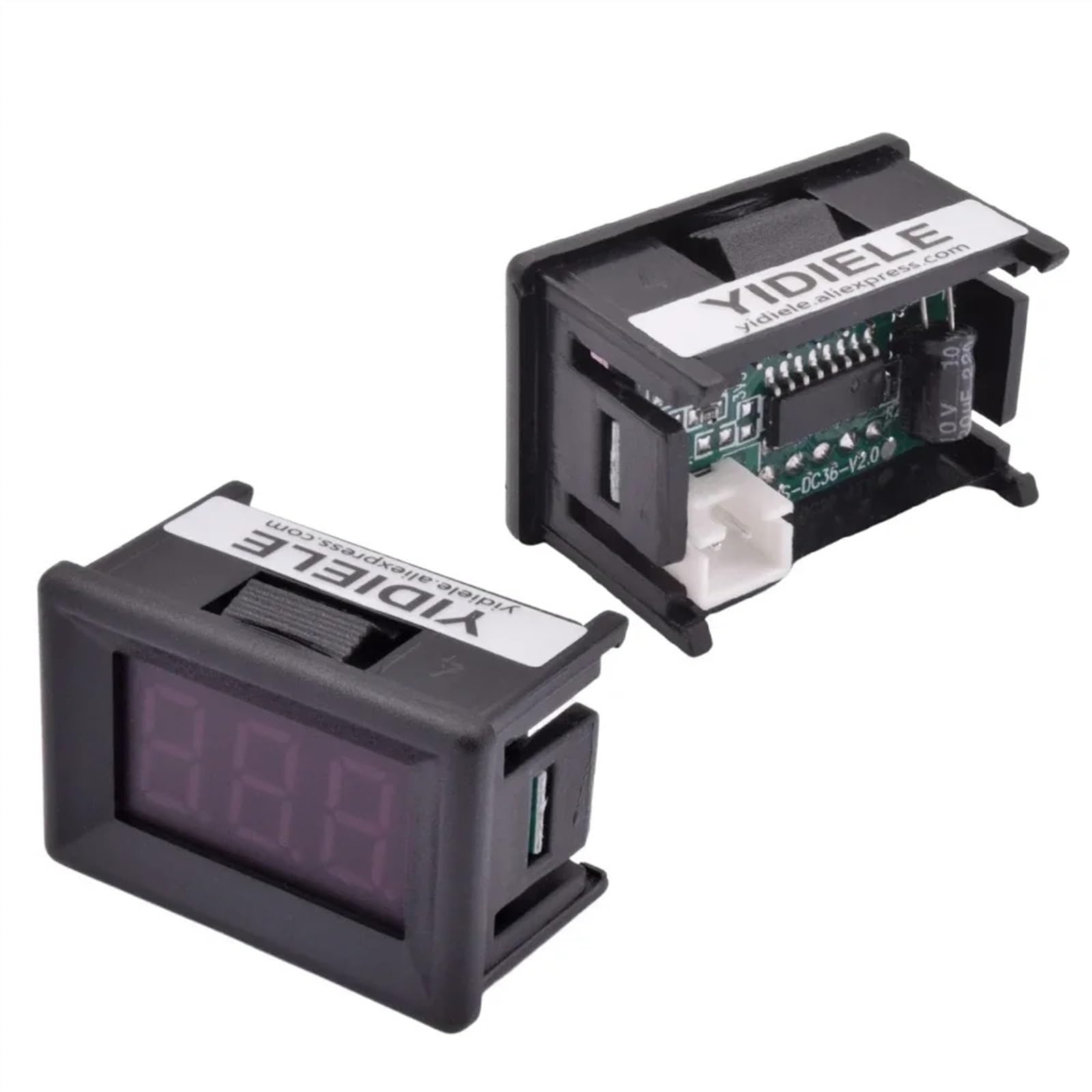 5 uds 10 Uds 0,36 pulgadas Mini DC 0-100V LED voltímetro de pantalla Digital voltaje del coche 2,3-30VDC Detector medidor probador lectura calibrar ( Color : 10pcs Red LED , Size : DC 2.3-30V 2cable )