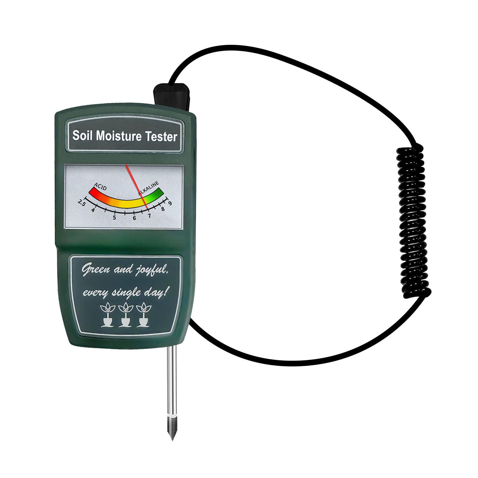 Soil Testing Instrument Soil Acidity Meter Meter Stainless Steel Probe for Farming Horticulture Lab
