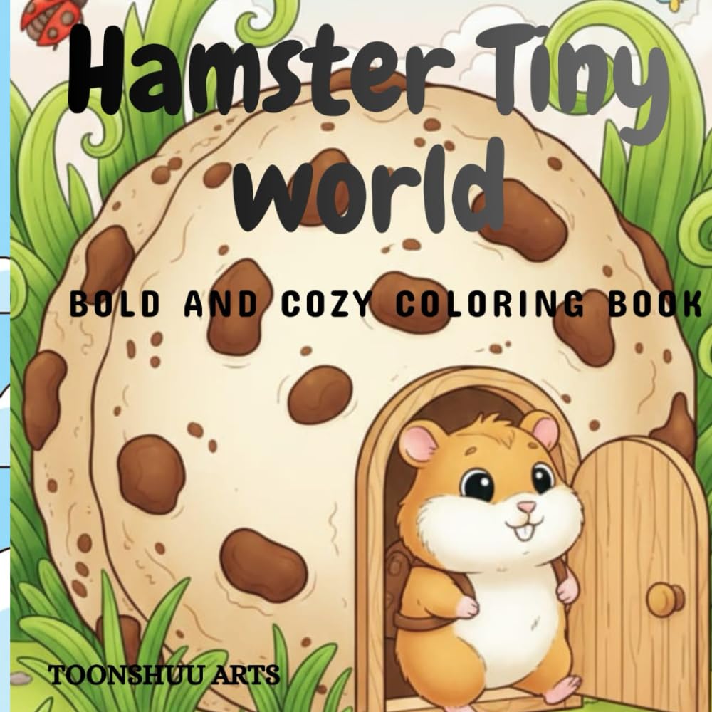 Hamster Tiny World: bold and cozy coloring book