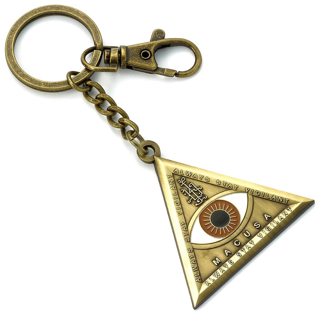 Evil Eye of Providence Illuminati Portachiavi Tripla Mano Protezione Trischel